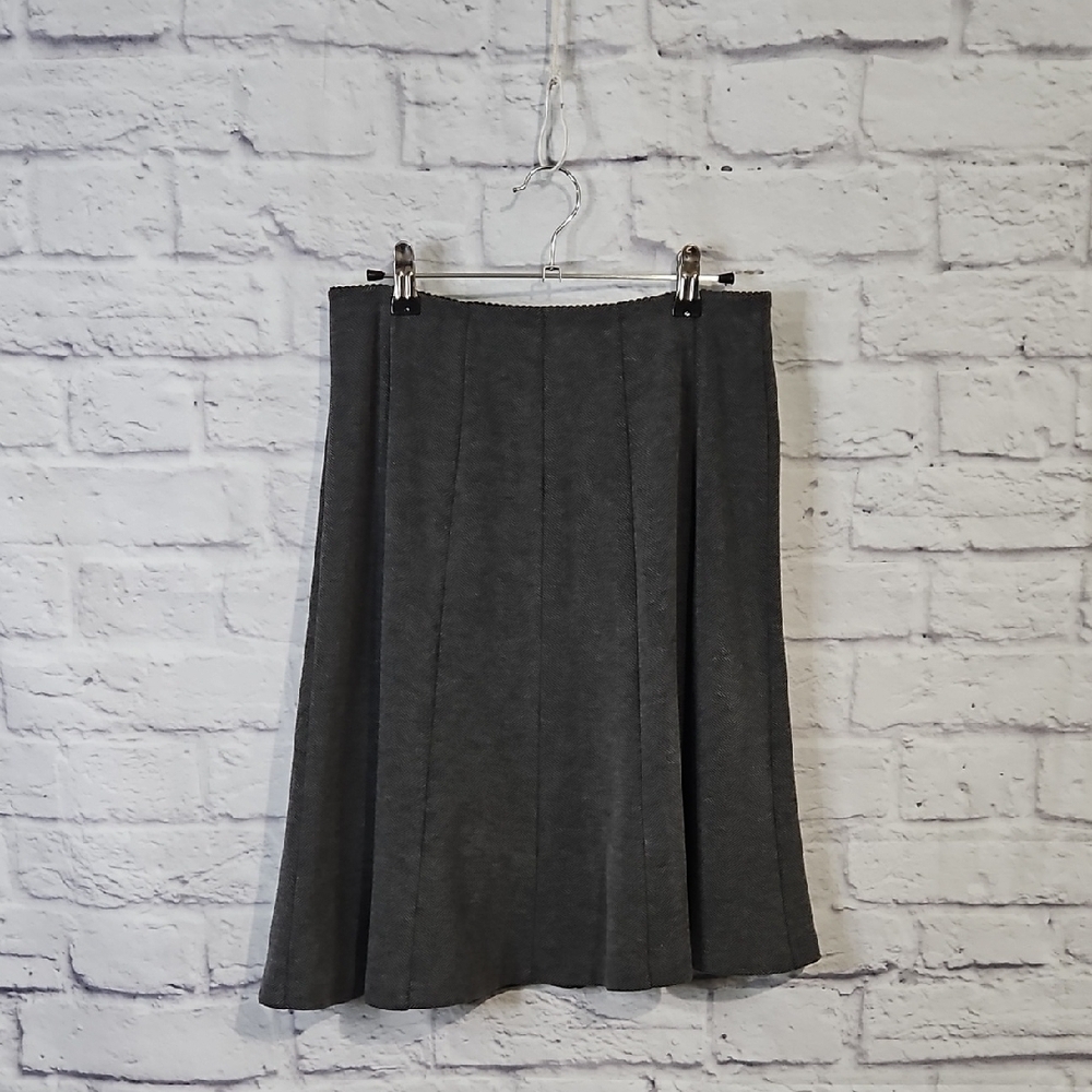 J. Jill Dark Gray A-Line Skirt